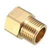 sourcing map Brass Threaded Pipe Fitting G1/2 Male x G1/2 Female Coupling 5pcs