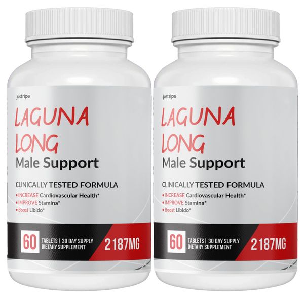 Laguna Long - Male Support Supplement, Stamina Boost for Men - 2 Bottles