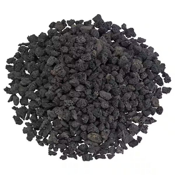 Lava Rock Small Black (1/4 in - 1/2 in) 10 lbs Bag for Indoor Outdoors Fireplace