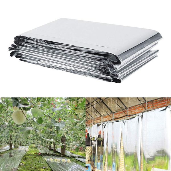 Nikou Plant Reflective Film, Silver Reflective Mylar Film 210 x 120cm High Reflective Covering Foil Sheet, Plant Growth Mylar Films Sun Reflective Film Greenhouse and Garden Planting Accessory