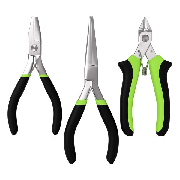 Metal Earth 3-Piece Tool Set - Clipper - Flat Nose Pliers - Needle Nose Pliers