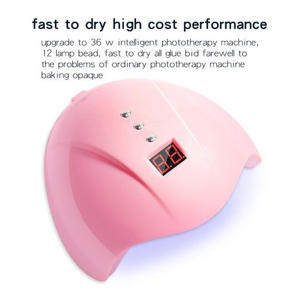 UV Gel Nail Lamp Self Gel Nails Nail Phototherapy Lamp Machine 36W Intelligent Induction Led/UV Small USB Nail Heating Dryer