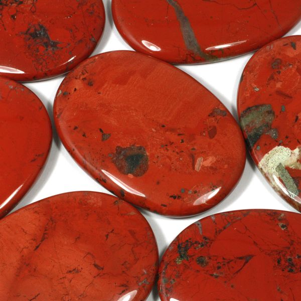 CrystalAge Red Jasper Palm Stone ~70x50mm