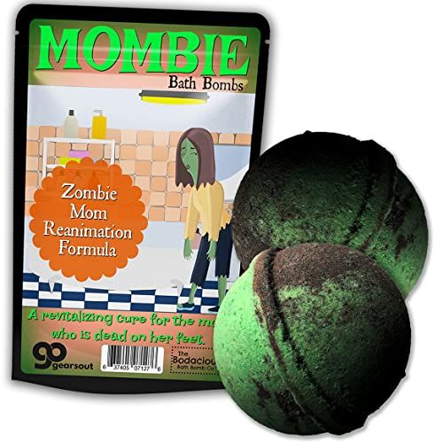 Zombie Mom Bath Bombs - Set of 2 XL 5 Ounce Fizzers for Moms, Motherhood Gags for New Moms, Spa Bath Fun, Perfect Stocking Stuffers for Mothers, Mombie