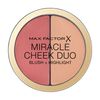 Max Factor Miracle Cheek Duo, 20 pesca marrone e champagne, 11g