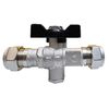 TC 15mm Compression Double Check Valve with Lever Isolating Valve