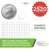 Royal Green Light Blue Dot Sticker (0.8cm) 8mm Colored Labels - 2520 Pack