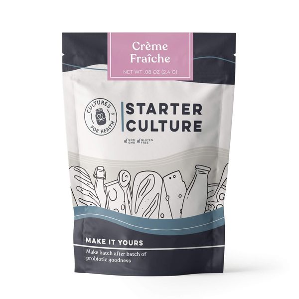 Cultures for Health Crème Fraîche Starter Culture | 4 Packets Direct-Set Acti...