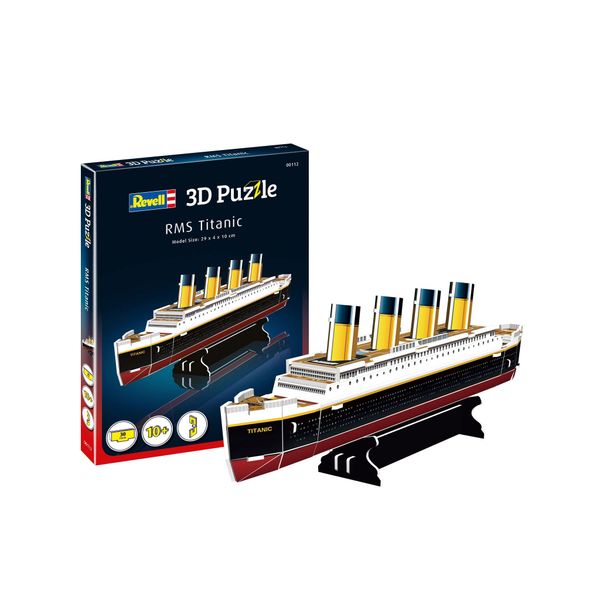 Revell 3D Puzzle 00112 RMS Titanic 30 Pieces, Highly Detailed, 29cm in length, Fun & Easy To Build