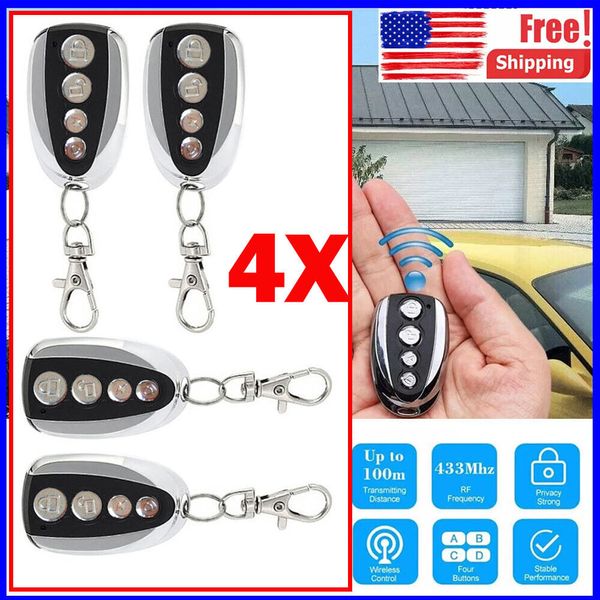 4X Remote Control Backup Key Sliding Gate Opener Automatic Operator 433.92MHz US