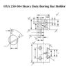 OXA 250-004 Tool Holder, Quick Change Tool Holder Tool Post Holder for CNC Lathe