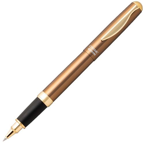 Kyocera KCB-20 BR Ballpoint Pen, Water-Based Nib, Ceramic Ball, For Gifts, Brown