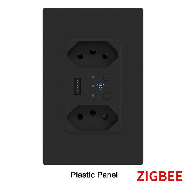 Smart Electric Wall Plug Zigbee  Electrical Outlet Brazil Home