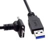 JSER Down Up Angled USB 3.1 Type-C Dual Screw Locking to Standard USB3.0 Data Cable 90 Degree Compatible for Camera