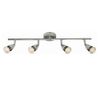 Saxby Ceiling 4 Light Spotbar Fitting - 2 Individualy Adjustable Bars with 2 Fully Adjustable Spotlights Each Chrome Plated LED Compatible Dimmable