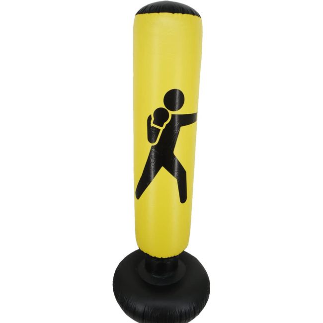 Punching Bag Punching Bag for Home Kids Adults Boxing Training Stress Relief (Yellow/Black)