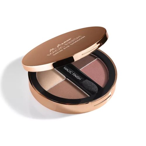 M. Asam Magic Finish Eyeshadow Palette Satin Eyeshadow No. 1 (4 x 2.25 g) - 4-in-1 Makeup with Hyaluron, Ultra Fine Colour Pigments, Satin Finish & Intense Colour, Case with Mirror & Applicator