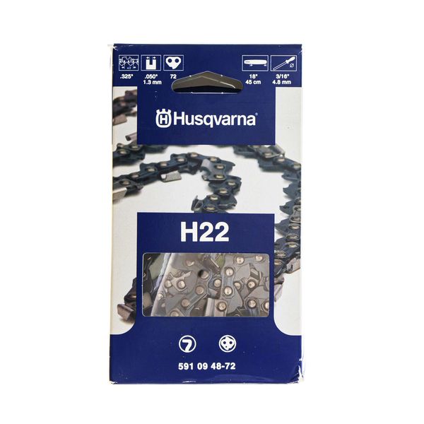 Genuine OEM Husqvarna 18-Inch Chainsaw Chain, H22-72 .325, .050 / 591094872