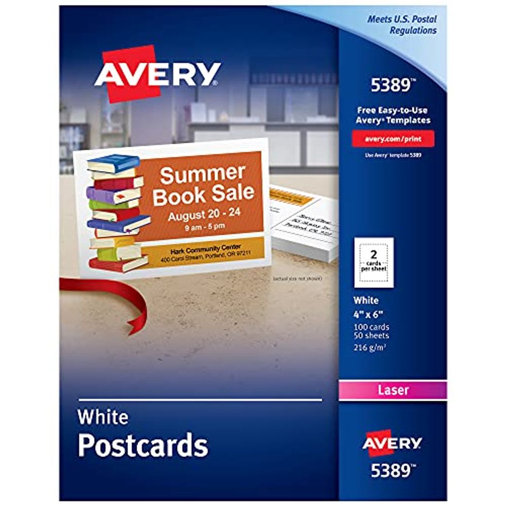 Avery Printable Business Cards, Inkjet Printers, 90 Cards, 2 x 3.5, Clean  Edge, Heavyweight (28878)