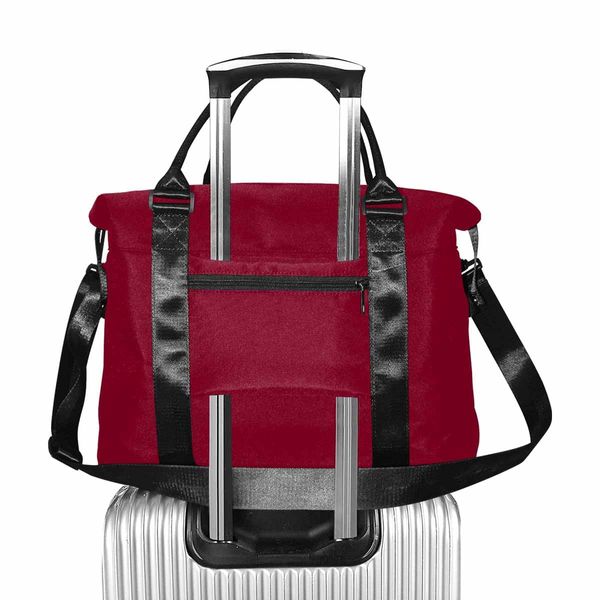 Burgundy Red Duffel Bag, Large Travel Carry - One Size