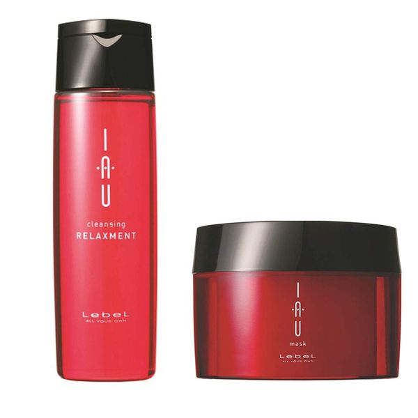 Lebel IAU Cleansing Relaxment Hair Shampoo 200ml & Lebel IAU Hair Mask 170g Set (Green Tea Set)