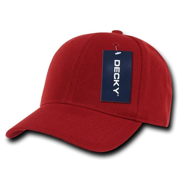 DECKY Fitted Cap, Cardinal, 7 1/4