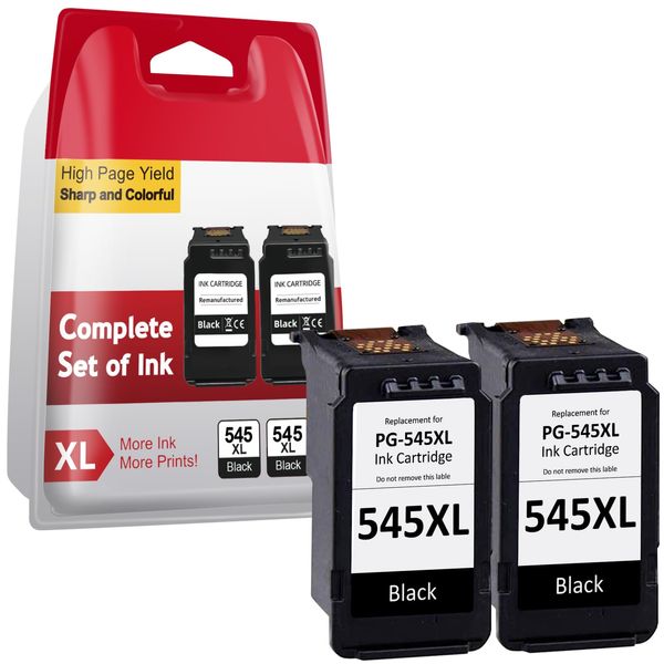 Sunnieink PG-545XL Ink Cartridges Black, 545 Black Ink Cartridge Replacement for Canon 545 Ink Cartridges, Printer Ink PG-545 Black for Pixma TS3300 TR4500 TS3450 MG2550s TS3150 MX495 MX490 TR4550