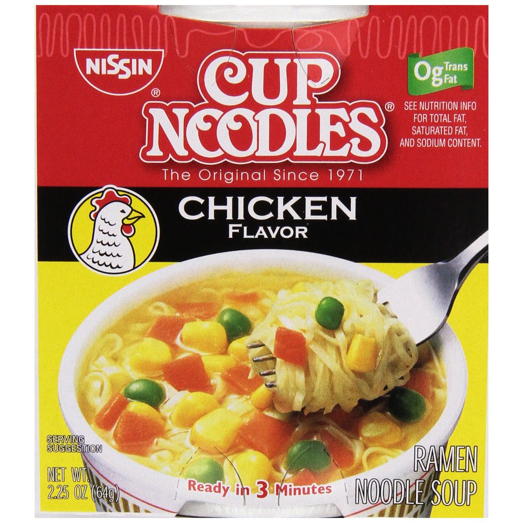 Nissin The Original Cup Noodles Chicken Flavor Ramen Noodle Soup, 2.25 oz