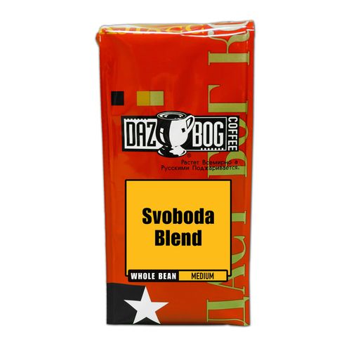 Dazbog Coffee | Svoboda Freedom Blend | Whole Bean | 11 oz. | Mild, Sweet Blend | Medium-Bodied Blend | Lively, Complex & Spicy | Heavenly Rich | Vacuum Sealed Freshness