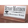 Registered Nurse Nameplate RN Gift - Solid Marble - Custom Nurses Name Plate