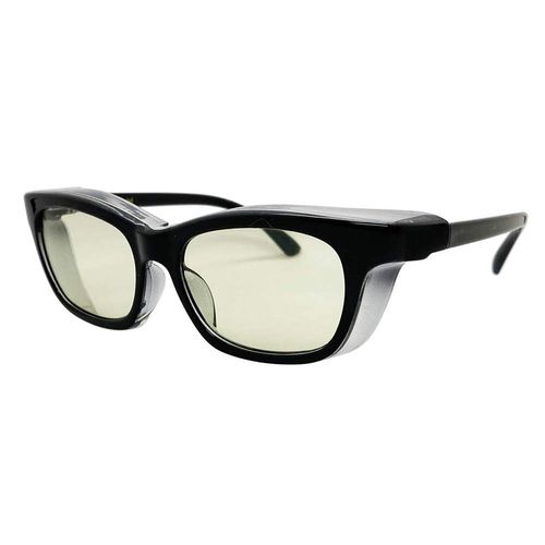FaceTrick az Label AZ700 High Performance Sabae Lens for Hay Fever and Virus Protection, Near Infrared Protection, Blue Ray Cut, UV Protection, Anti-Fog Treatment,, black/light green