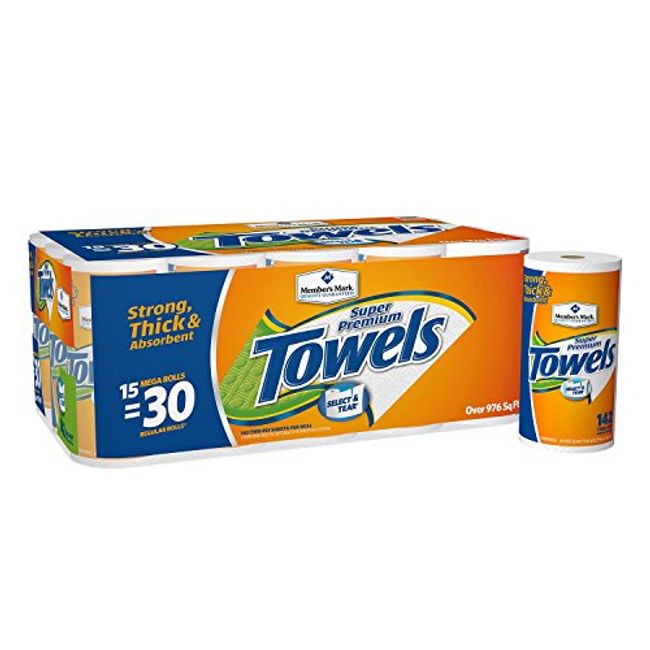 Absorbent Member's Mark mega roll towels -150 towels —