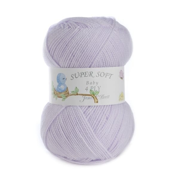 Baby 4ply Knitting Yarn by James Brett 100g (Lilac BY3)