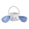Miles Kimball Personalized Kids Easter Basket, Plush White Bunny with Floppy Gingham Ears