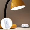 Inline Light Switch for Lamp, 2 PCS 250v In-Line 6amp Bipolar Desk Bulb (White)