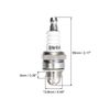 sourcing map BM6A Spark Plug 3 Electrode, for M7 / L7T / CJ8 / 1560 Spark Plug Replacement