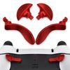 eXtremeRate Back Paddles for PS5 Edge Controller, Metallic Scarlet Red Replacement Interchangeable 4PCS Metal Back Buttons for PS5 Edge Controller - Controller NOT Included