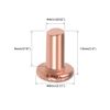 sourcing map 25 Pcs 5/32" x 5/16" Flat Head Copper Solid Rivets Fasteners