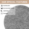 Flintronic 4PCS Round Felt Pot Protector, 19.1CM, Gray