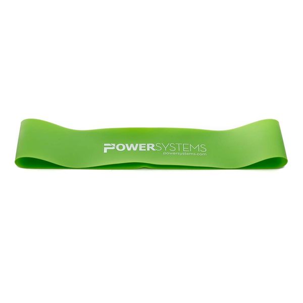 Power Systems Versa Loops, Resistance Bands for Personal Training, Ideal for Short, Limited Movements, 12" in Diameter, Green, Light Resistance, Single Unit