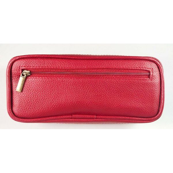 CLOSEOUT - Quality RED leather case for Diabetic Insulin Pen & Glucometer