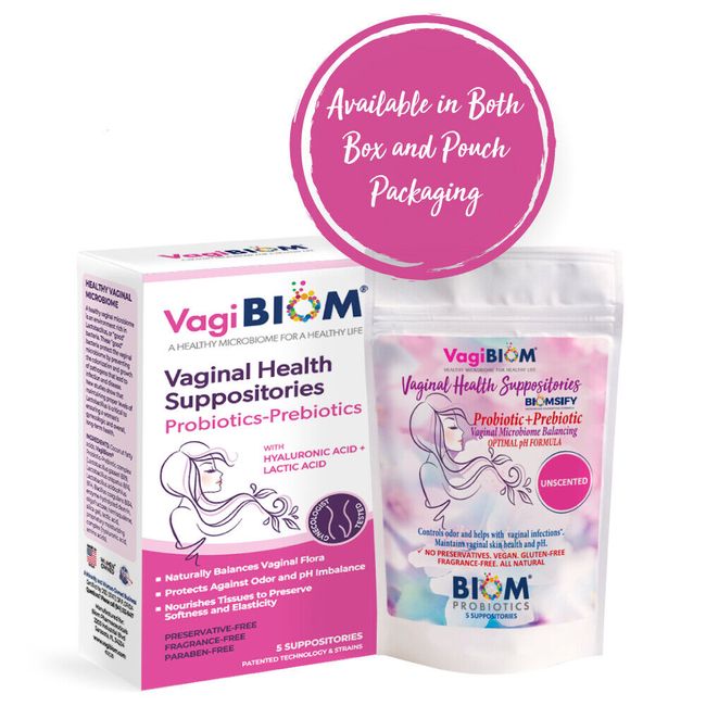 Vaginal Probiotic Suppository(5):FR-free,Vaginal pH & Odor Control, No Parabens