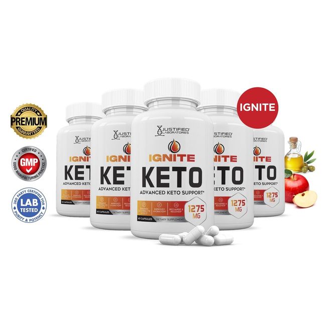 Ignite Keto ACV Pills 1275 MG Stronger Than Gummies Keto Support 5 Bottle