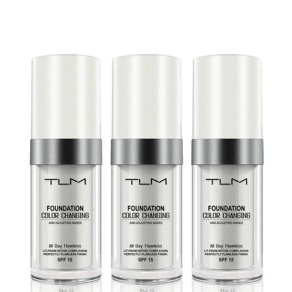 3PACK TLM Concealer Cover Cream, Flawless Colour Changing Warm Skin Tone Foundation Makeup, Base Nude Face Liquid Cover Concealer (3 PACK)