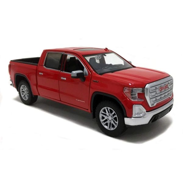 2019 Sierra 1500 SLT Crew Cab Pickup Truck Red 1/24-1/27 Diecast Model Car by Motormax 79361