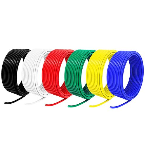 Electrical Wire Cable, 1.25sq, AWG16, Black, White, Red, Green, Yellow, Blue, 6 Color Set, 6.6 ft (2 m), 600V Cable, Copper Wire, Wire, Insulated Wire, Vinyl Insulated Wire, Internal Wiring, DIY, Car,