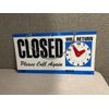 Double Sided "OPEN/CLOSED Please Call Again" w/ Chain sign 11.5 x 6