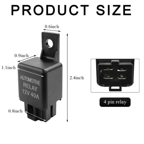DXNQ 40 Amp Automotive Relay, 4 Pin 12V 40A SPST Car Air Conditioning Relay Socket, Relay Switch Starter Relay Replacement for Car Truck Van Motorcycle Boat, Car Accessories
