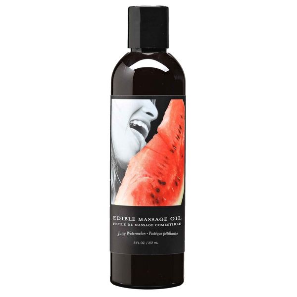 Earthly Body Edible Massage Oil Watermelon 8oz - Flavored Massage Oil