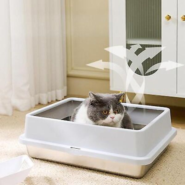 Cat Litter Box Easy to Move Washable Pet Cat Toilet Sandbox for Indoor Cats